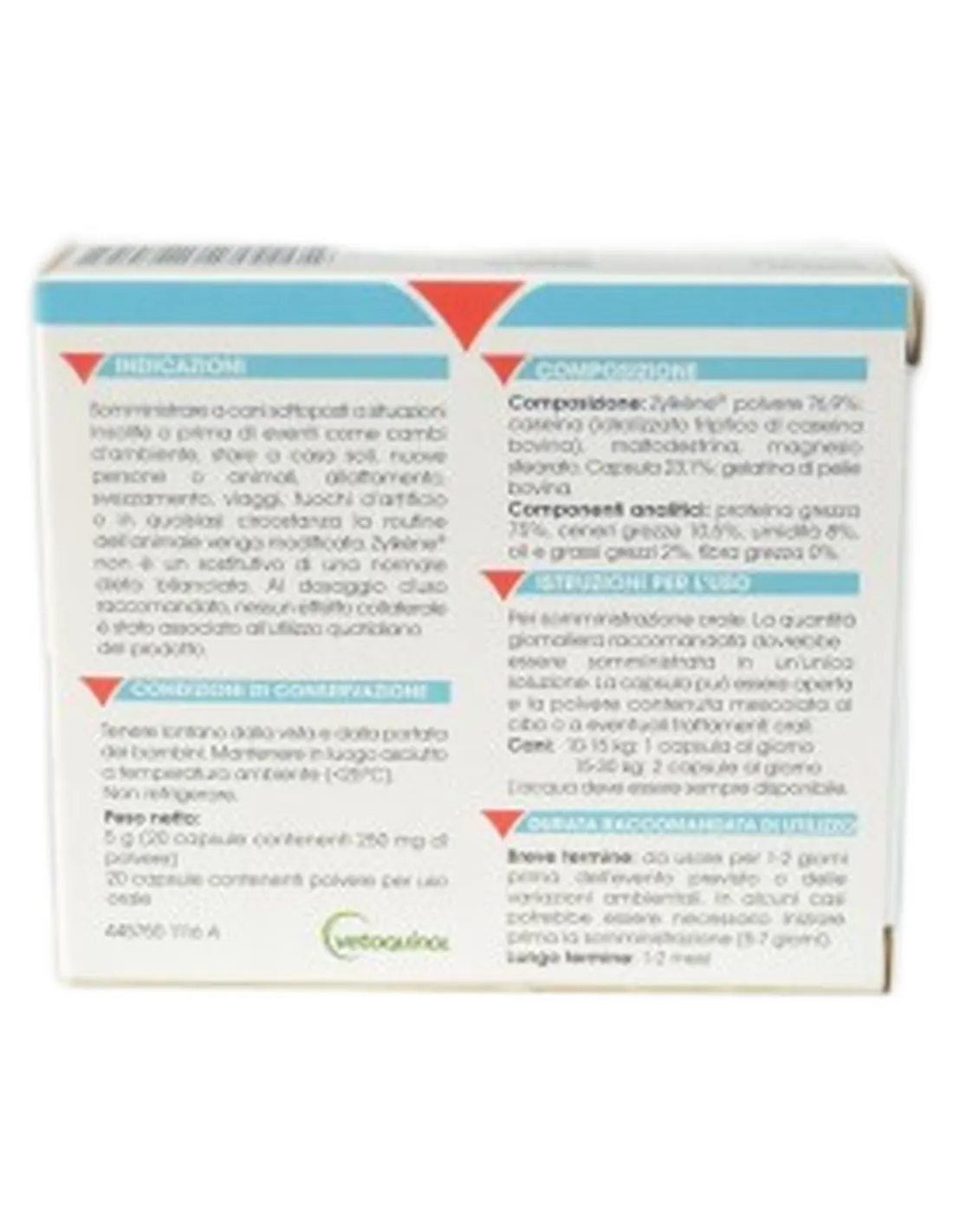 Zylkene Vetoquinol 20 capsule 225 mg   Zylkene Vetoquinol 20 capsule 225 mg