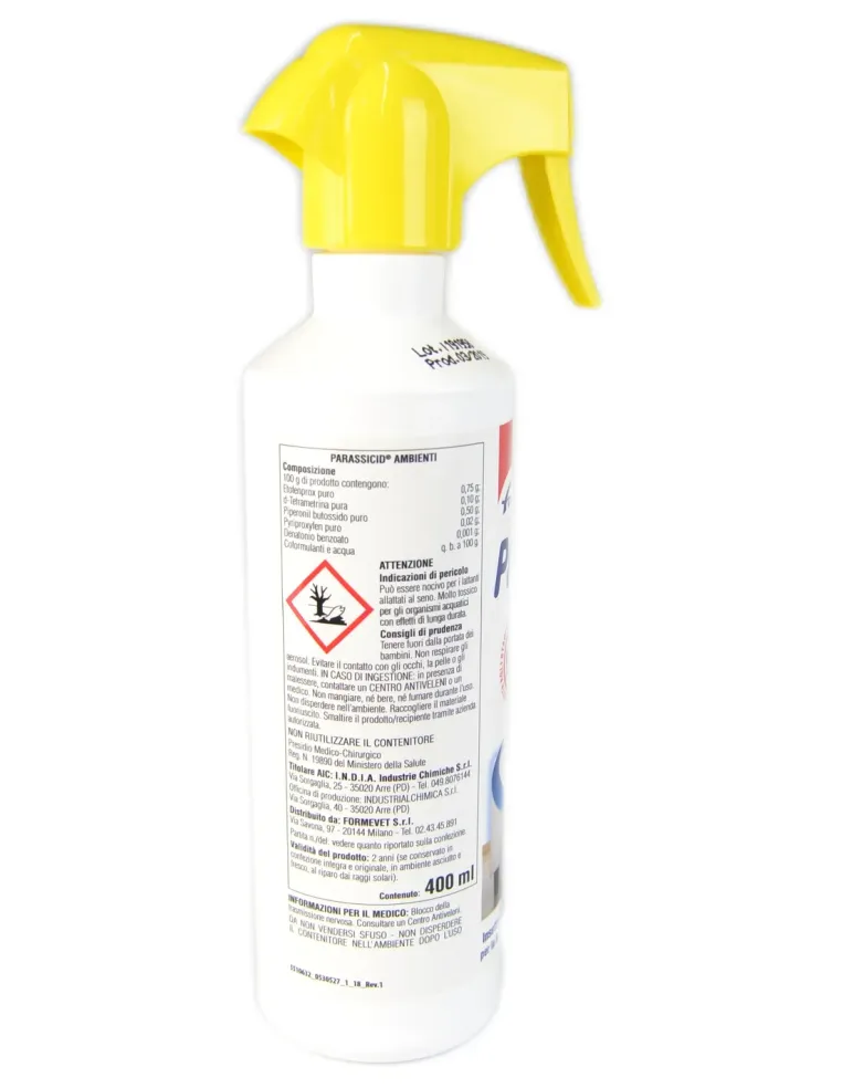 Parassicid Ambienti Formevet insetticida flacone da 400 ml  