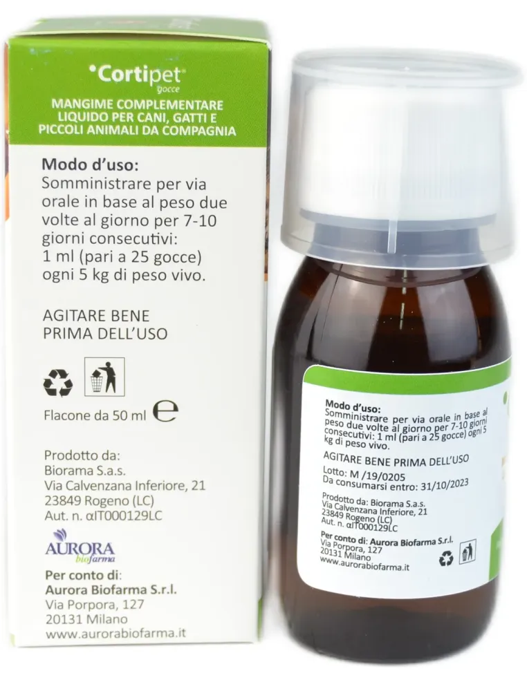 Cortipet Aurora Biofarma 50 ml con misurino posologico  