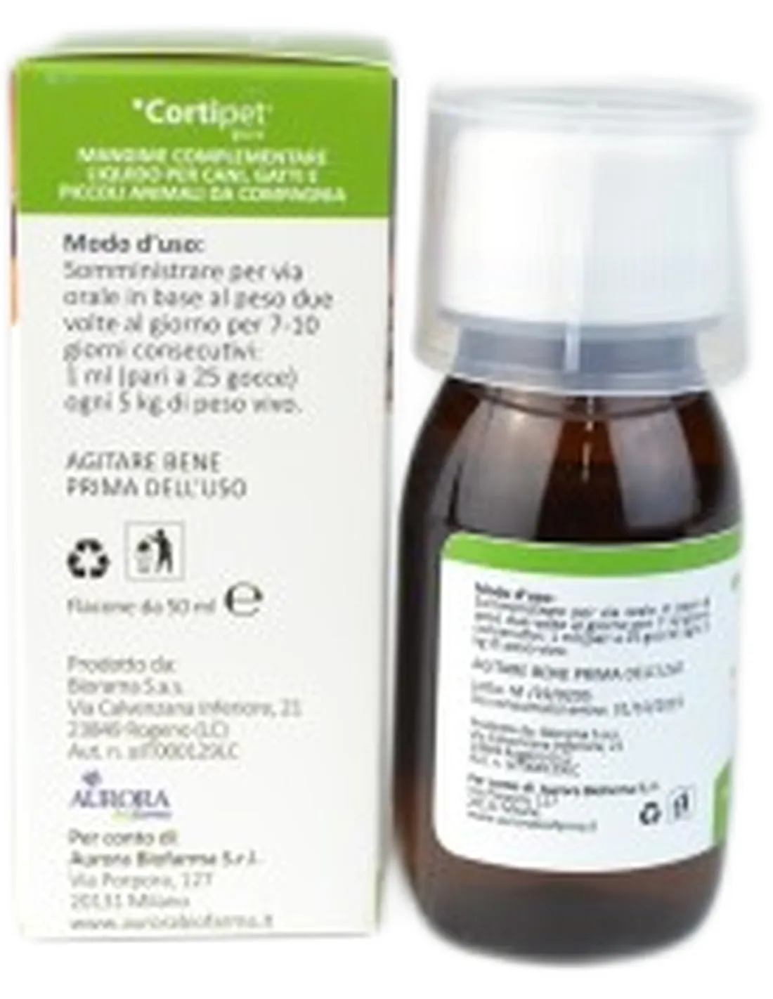 Cortipet Aurora Biofarma 50 ml con misurino posologico   Cortipet Aurora Biofarma 50 ml con misurino posologico