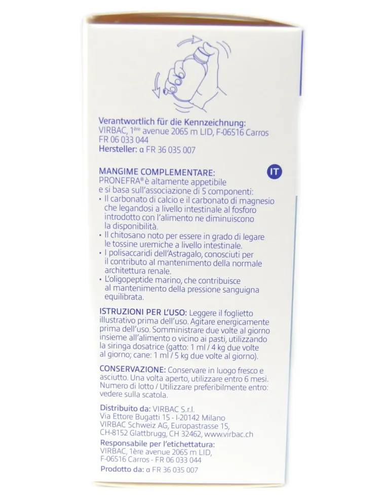 Pronefra Virbac sospensione orale 180 ml  