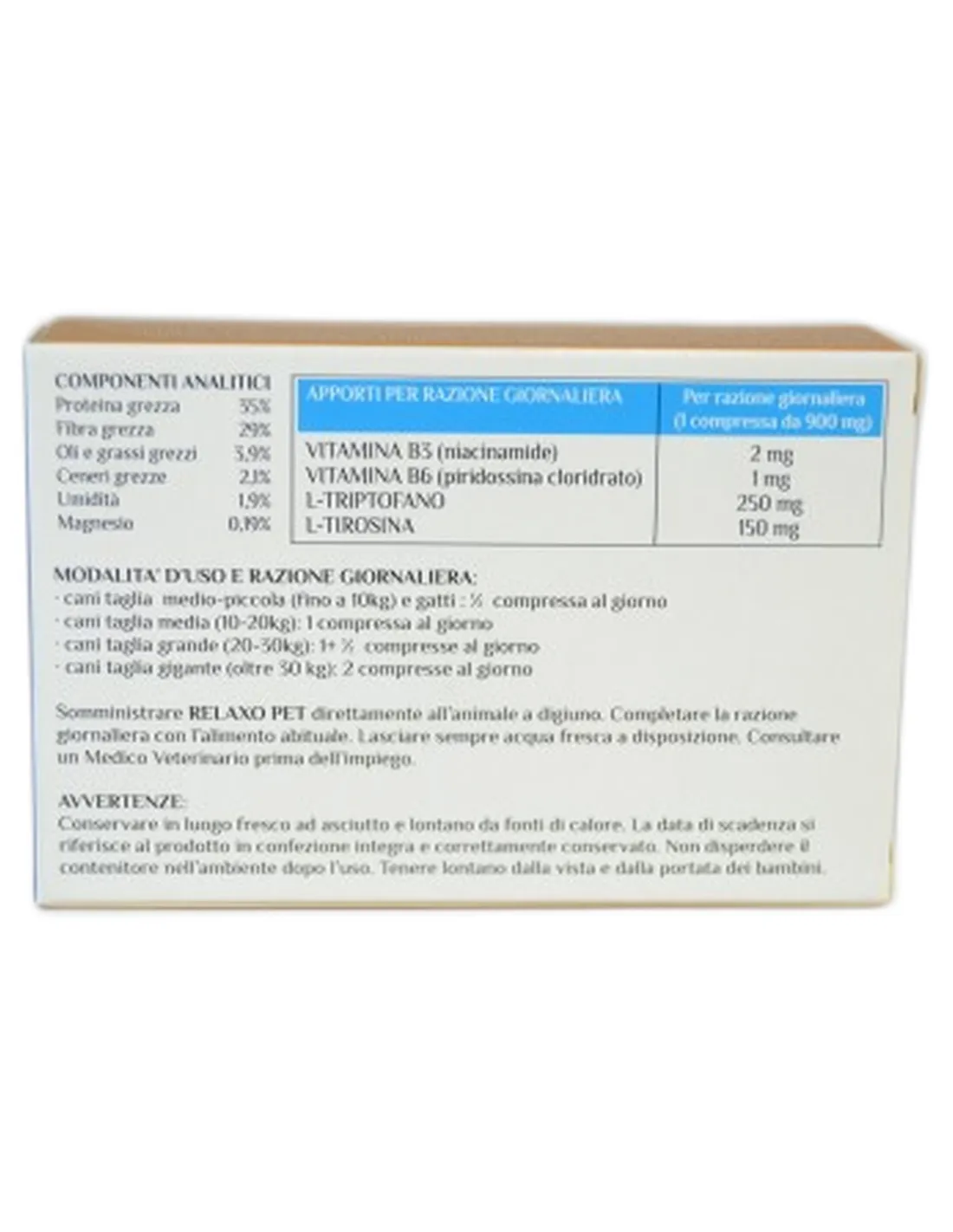 Relaxo Pet 30 compresse Gefarma  