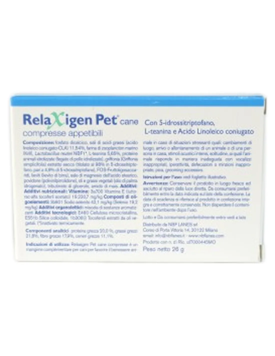 Relaxigen Pet cane 20 compresse appetibili NBF   Relaxigen Pet cane 20 compresse appetibili NBF
