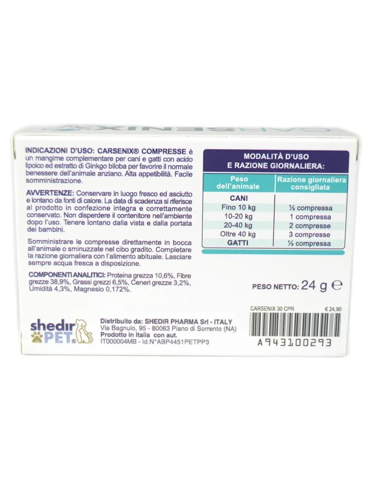 Carsenix Shedir Pharma 30 compresse da 800 mg  