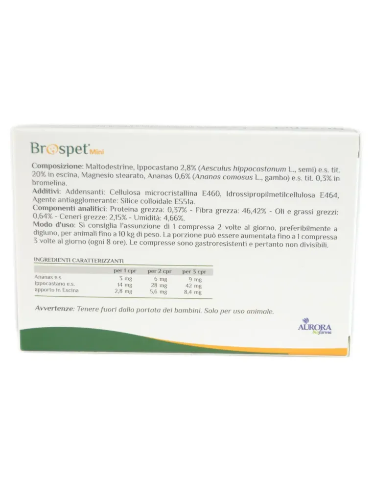 Brospet Mini Aurora Biofarma 20 compresse
