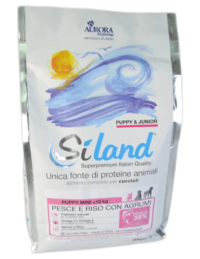 Siland Puppy Mini pesce azzurro riso e agrumi 3 kg  