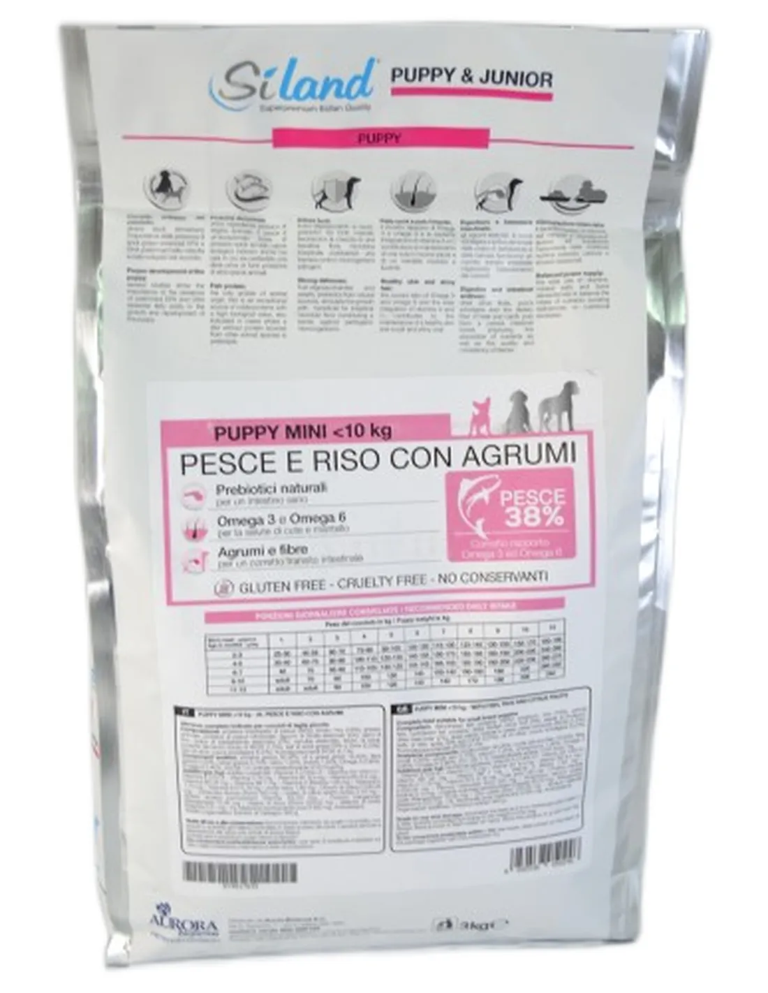 Siland Puppy Mini pesce azzurro riso e agrumi 3 kg  