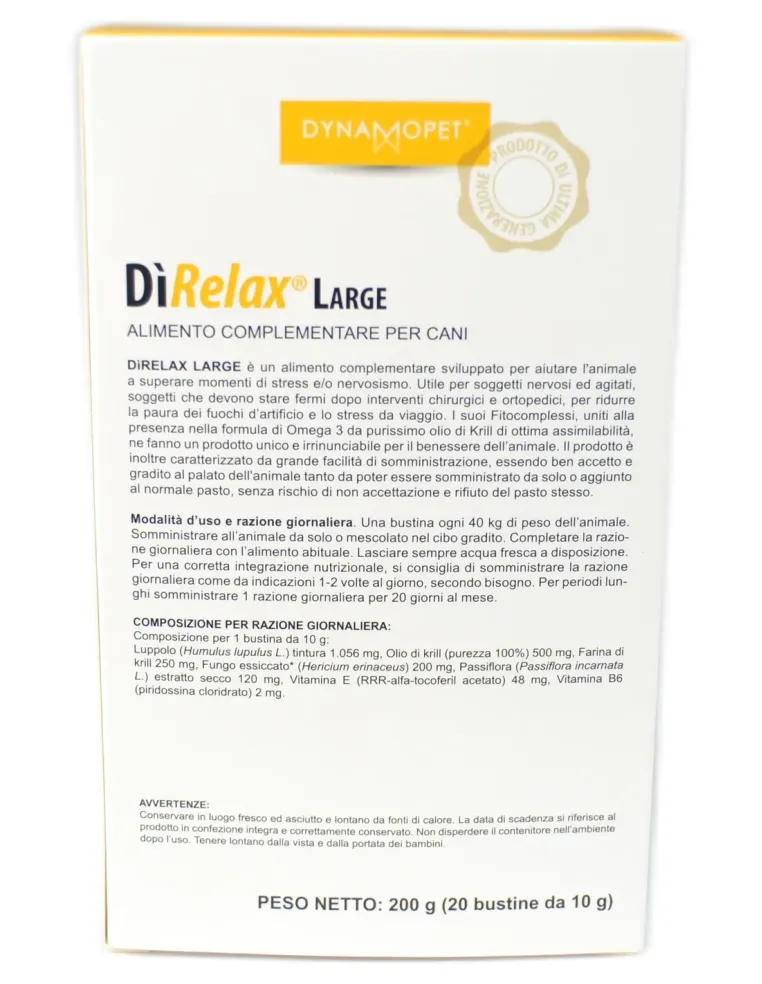 Dynamopet direlax large 20 bustine 10 g  