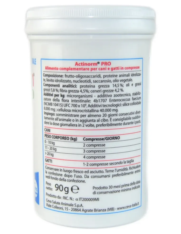 Actinorm Pro cani e gatti 60 compresse  
