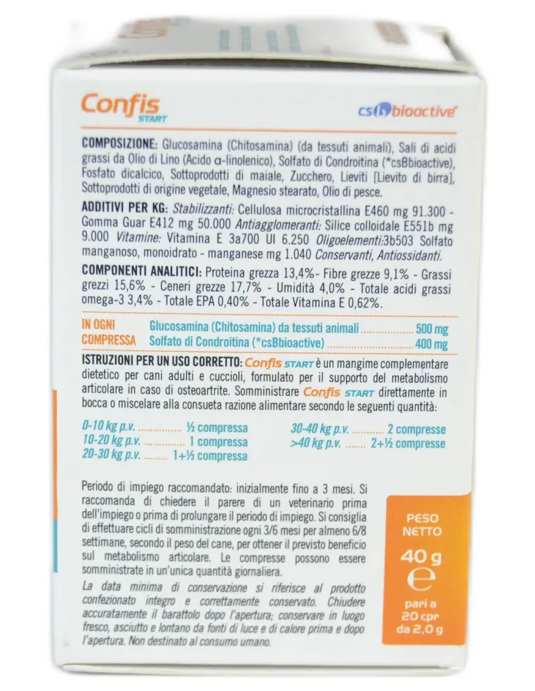 Confis Start Candioli 20 compresse appetibili da 2 g - 40 g  