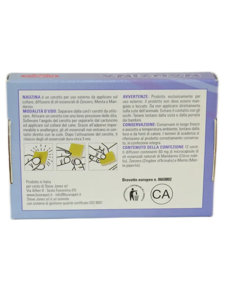 Nauzina Buona Pet 12 cerotti 4,2 g  