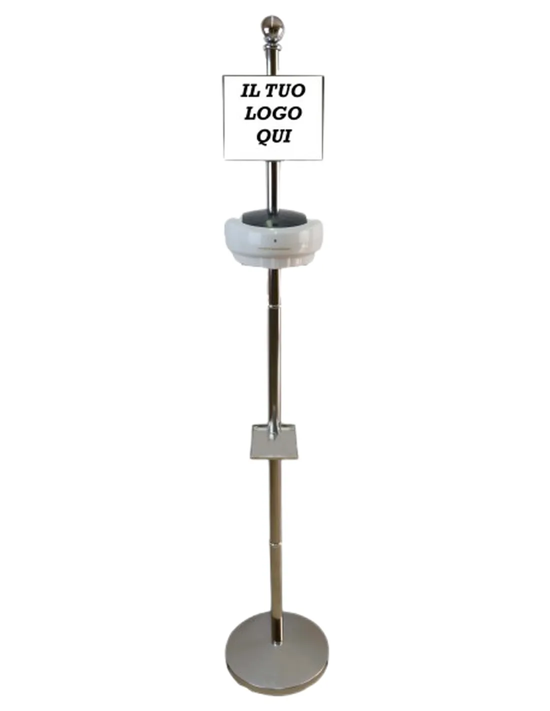 Dispenser con piantana ad infrarossi per sapone e gel