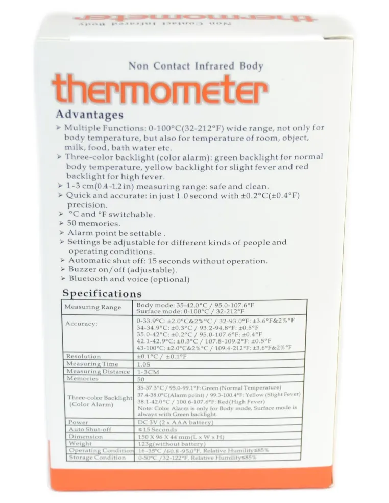 Termoscanner Infrarossi Termometro Digitale Senza Contatto  