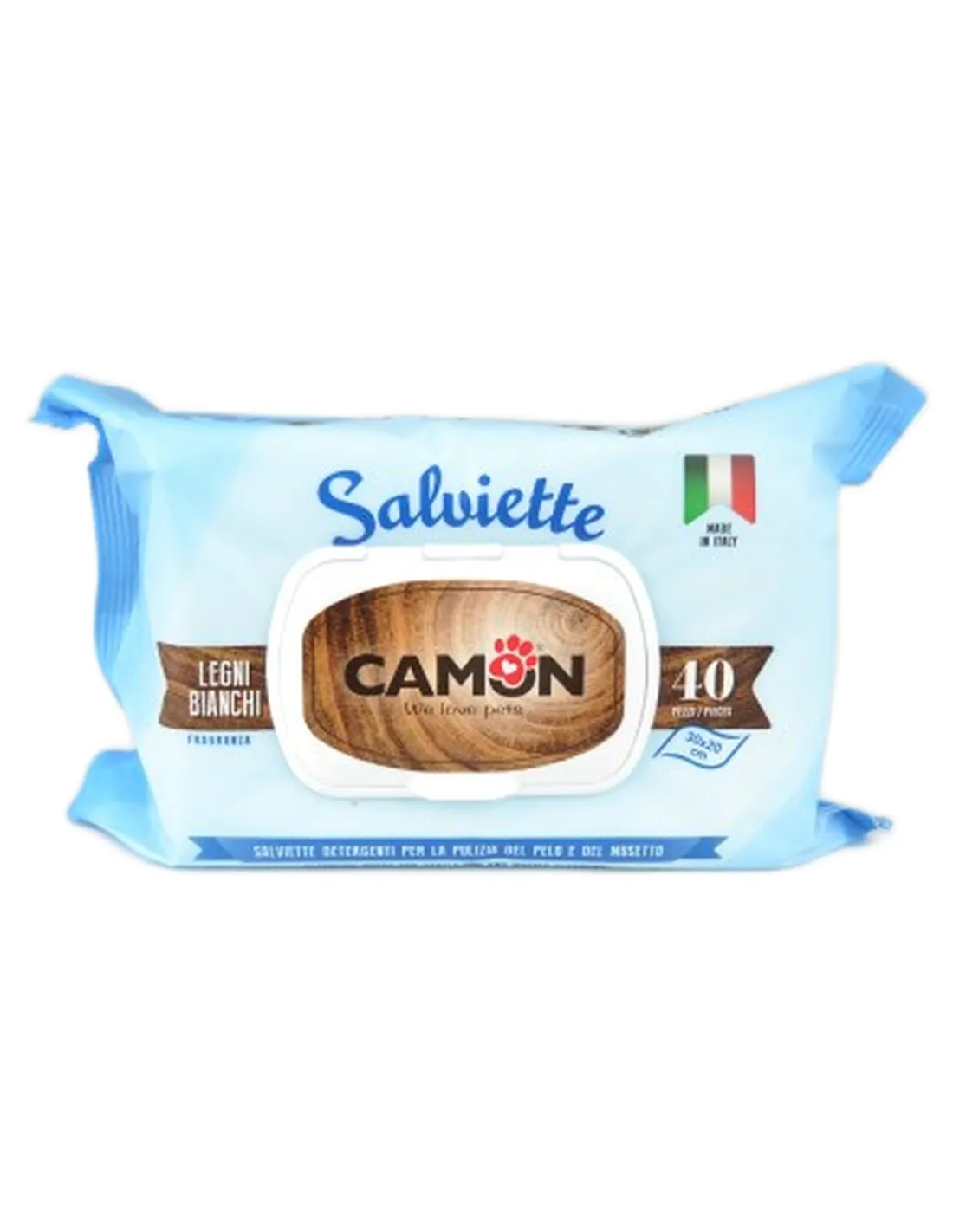 Salviette profumate legni bianchi Camon 40 pezzi   Salviette profumate legni bianchi Camon 40 pezzi