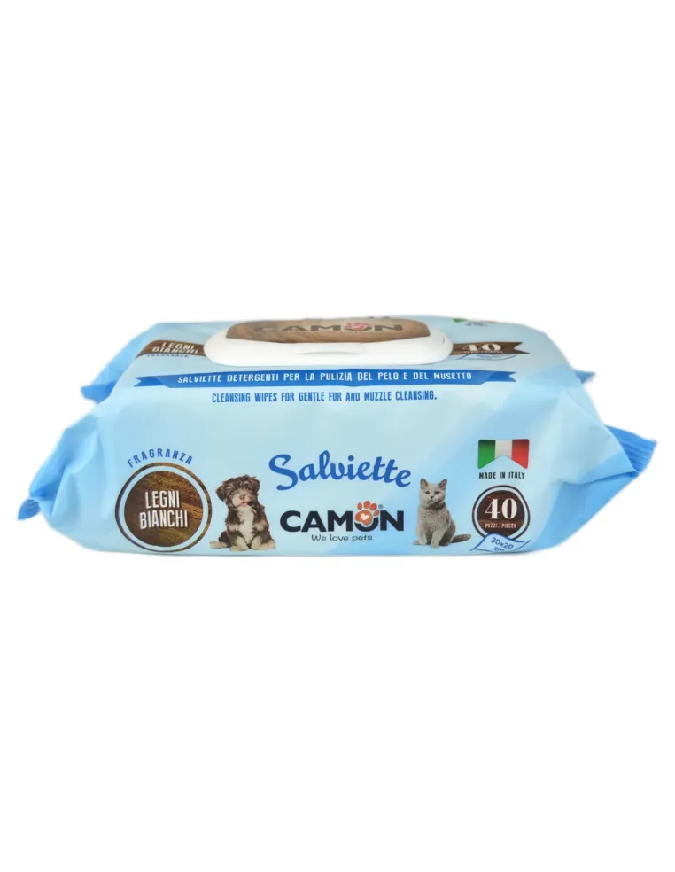 Salviette profumate legni bianchi Camon 40 pezzi