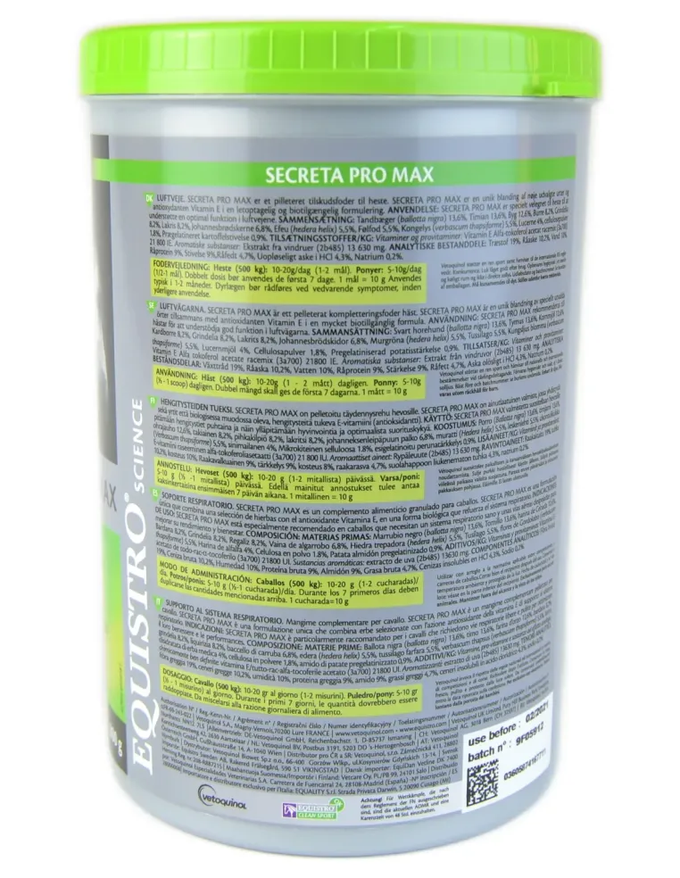 Secreta Promax 800 g Equality  