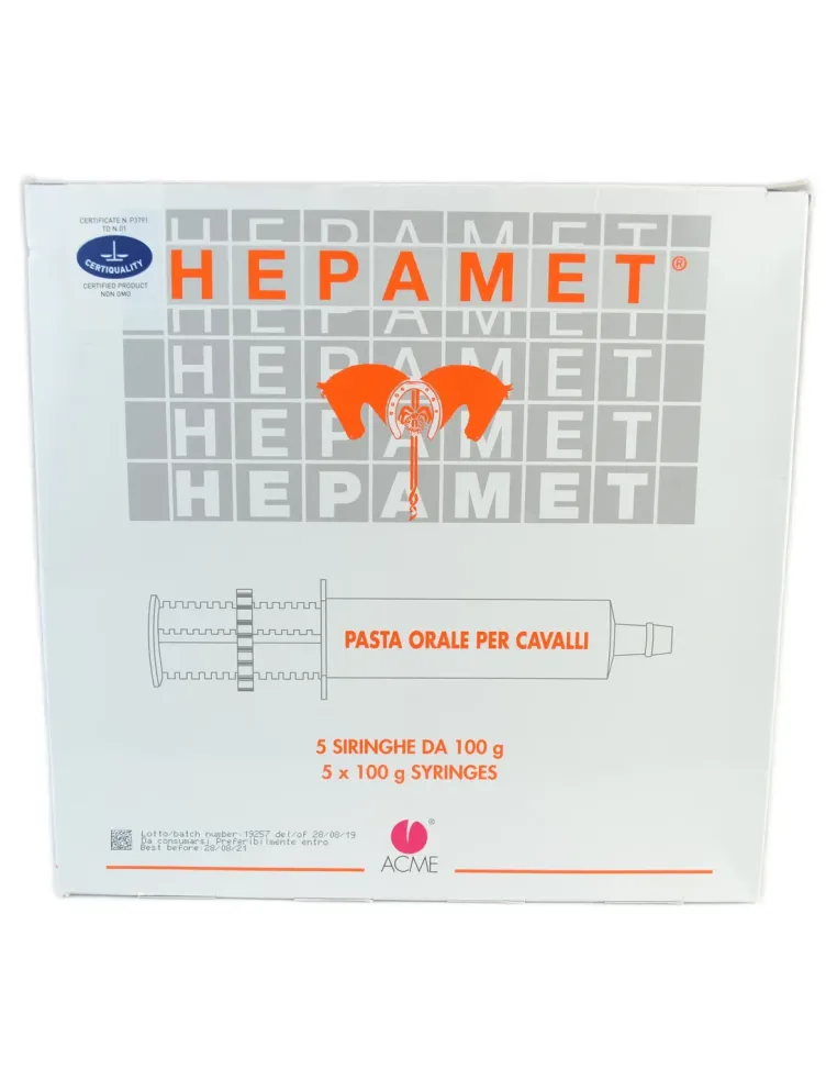 Hepamet Acme sospensione orale pasta 5 siringhe 100 g  