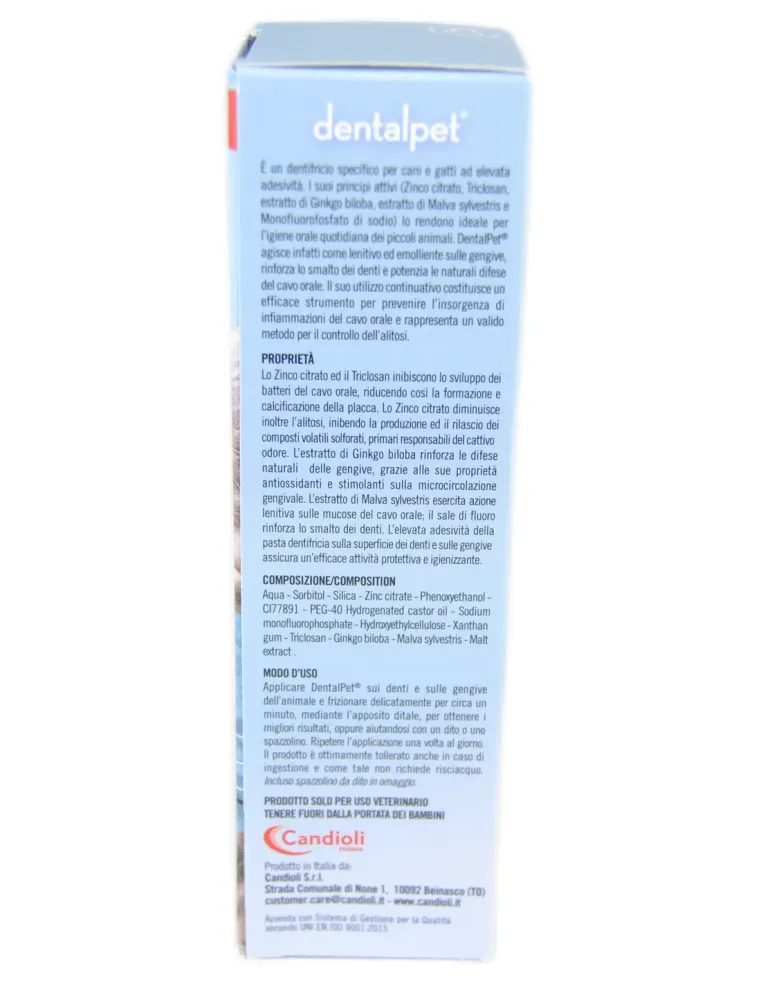 DentalPet Candioli dentifricio per cani e gatti 50 ml  