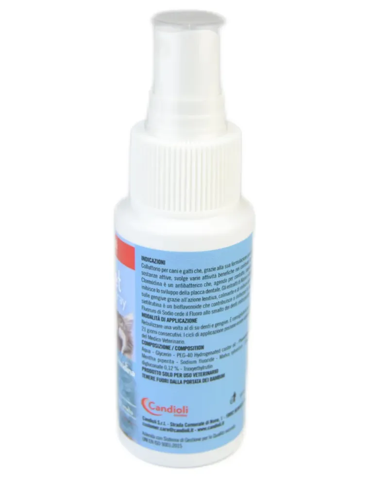 DentalPet Spray Candioli contro alitosi di cani e gatti 50 ml