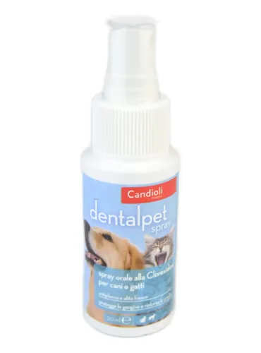 DentalPet Spray Candioli contro alitosi di cani e gatti 50 ml