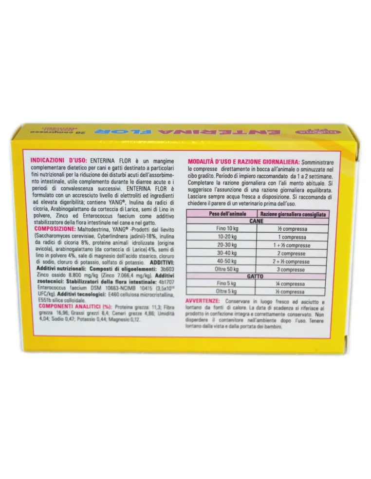 Enterina Flor Buona Pet 20 compresse da 1250 mg  