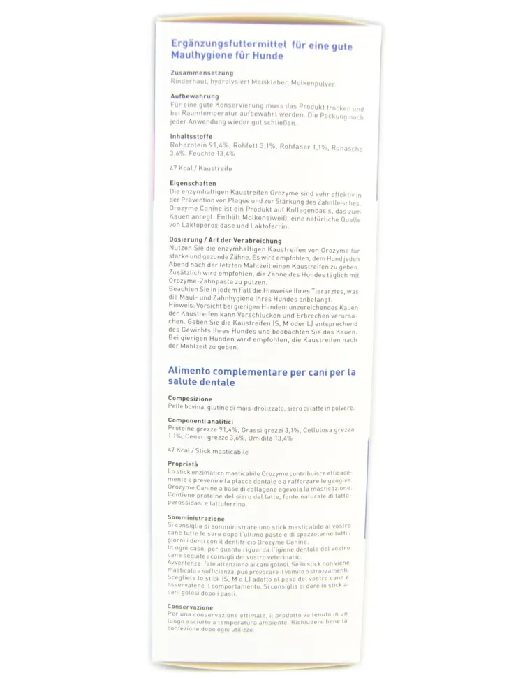 Orozyme Canine strisce per cani di taglia media m Ecuphar