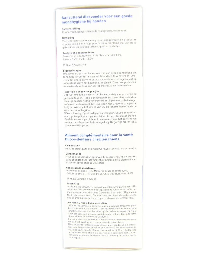 Orozyme Canine strisce per cani di taglia media m Ecuphar  