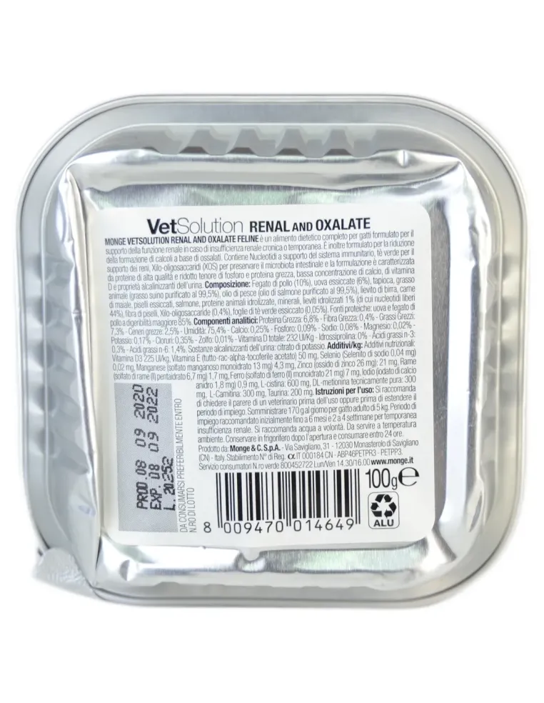 Monge Vetsolution renal & oxalate feline 100 g