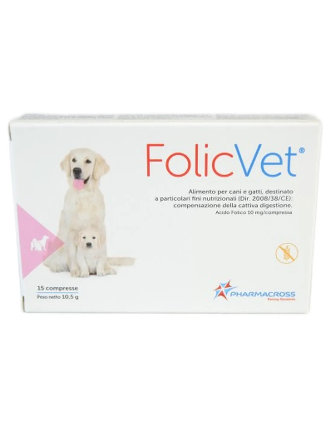 Folicvet 10,5 g 15 compresse per cani e gatti Pharmacross  
