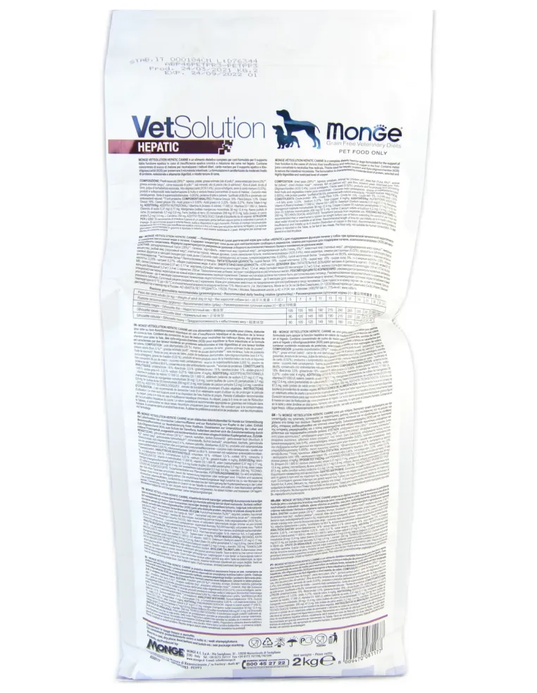 Vetsolution Monge canine hepatic 2 kg  