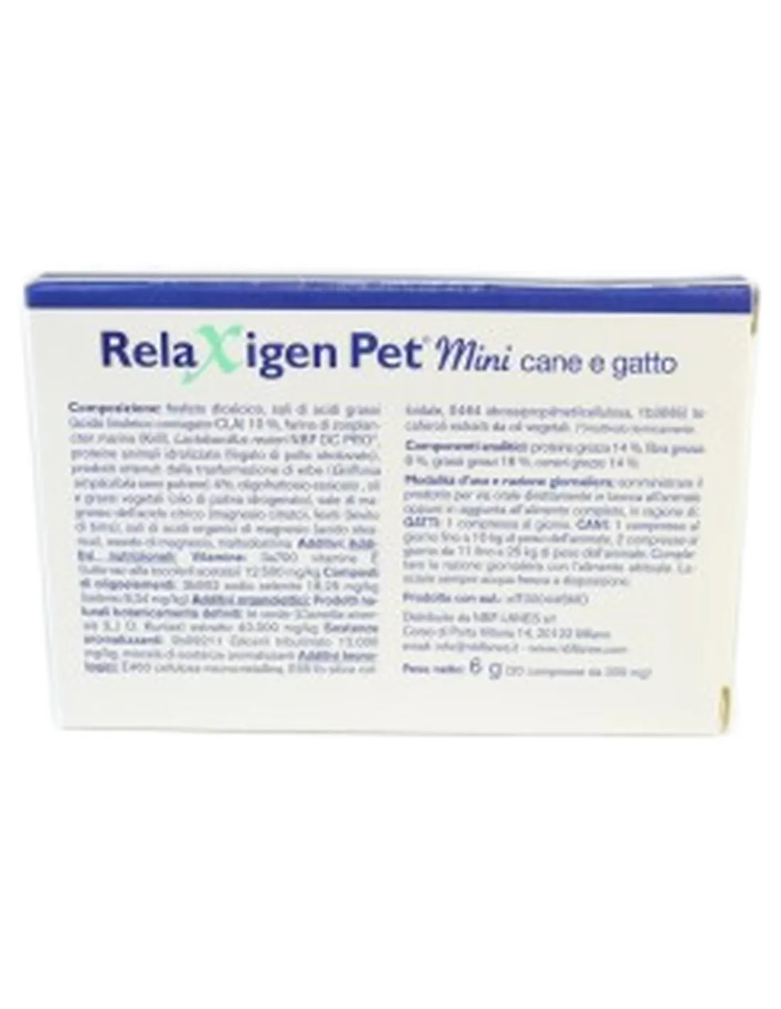 Relaxigen Pet Mini 20 compresse NBF  