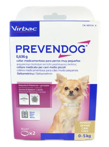 Prevendog 2 collari cm 35 per cani fino a 5 kg  