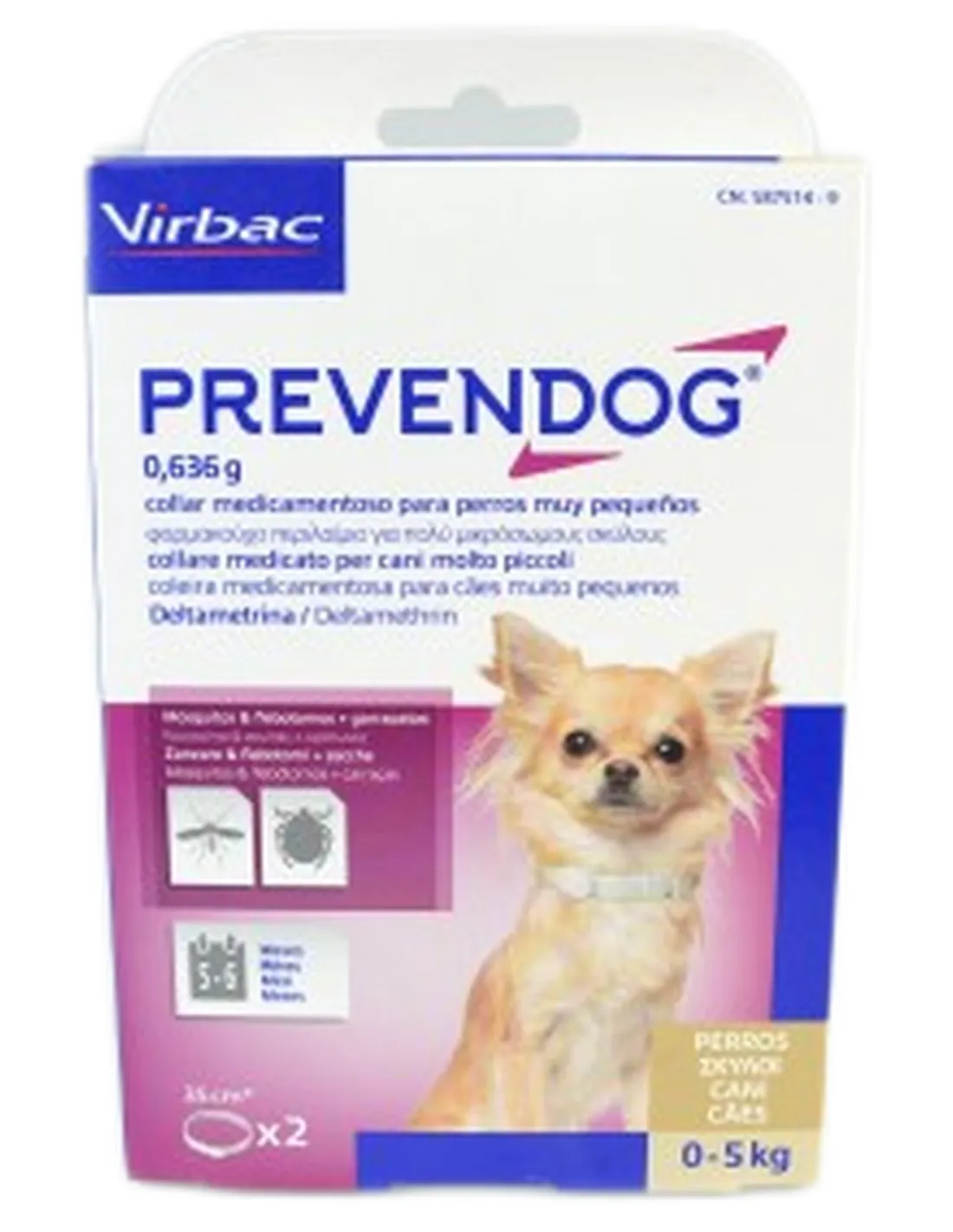 Prevendog 2 collari cm 35 per cani fino a 5 kg  