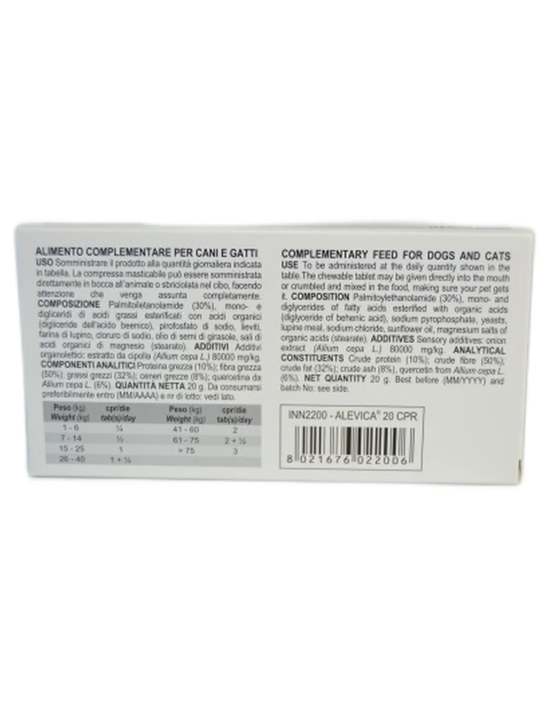 Alevica 20 compresse masticabili   Alevica 20 compresse masticabili