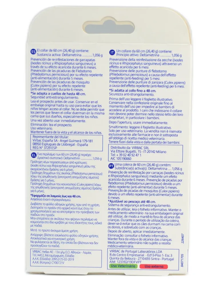 Prevendog cani 0-25 kg 2 collari 60 cm  