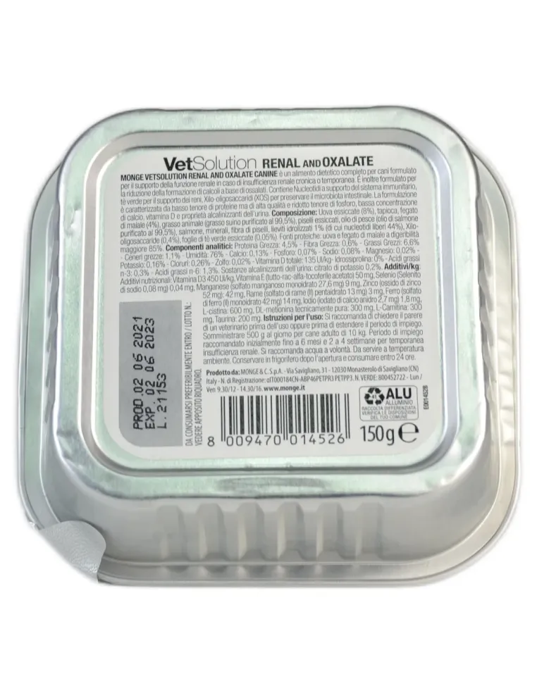 Monge Vetsolution renal & oxalate canine 150 g  