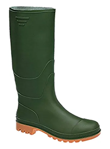 Stivale Ginocchio Pvc Verde Beige Taglia 44