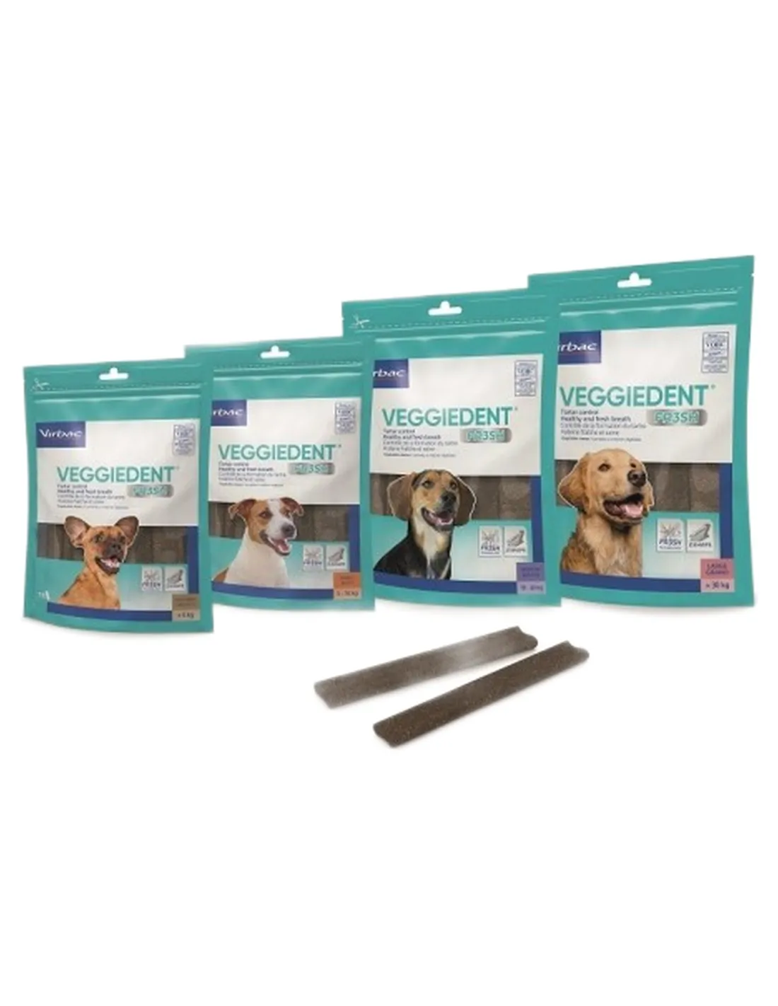 Veggiedent Fr3sh  Virbac 15 sticks cani 5-10 kg   Veggiedent Fr3sh  Virbac 15 sticks cani 5-10 kg