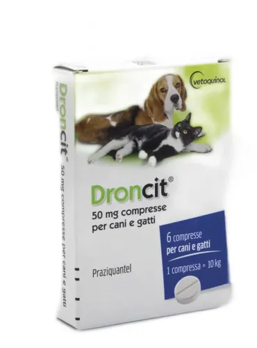 Droncit 6 compresse 50 mg Vétoquinol  