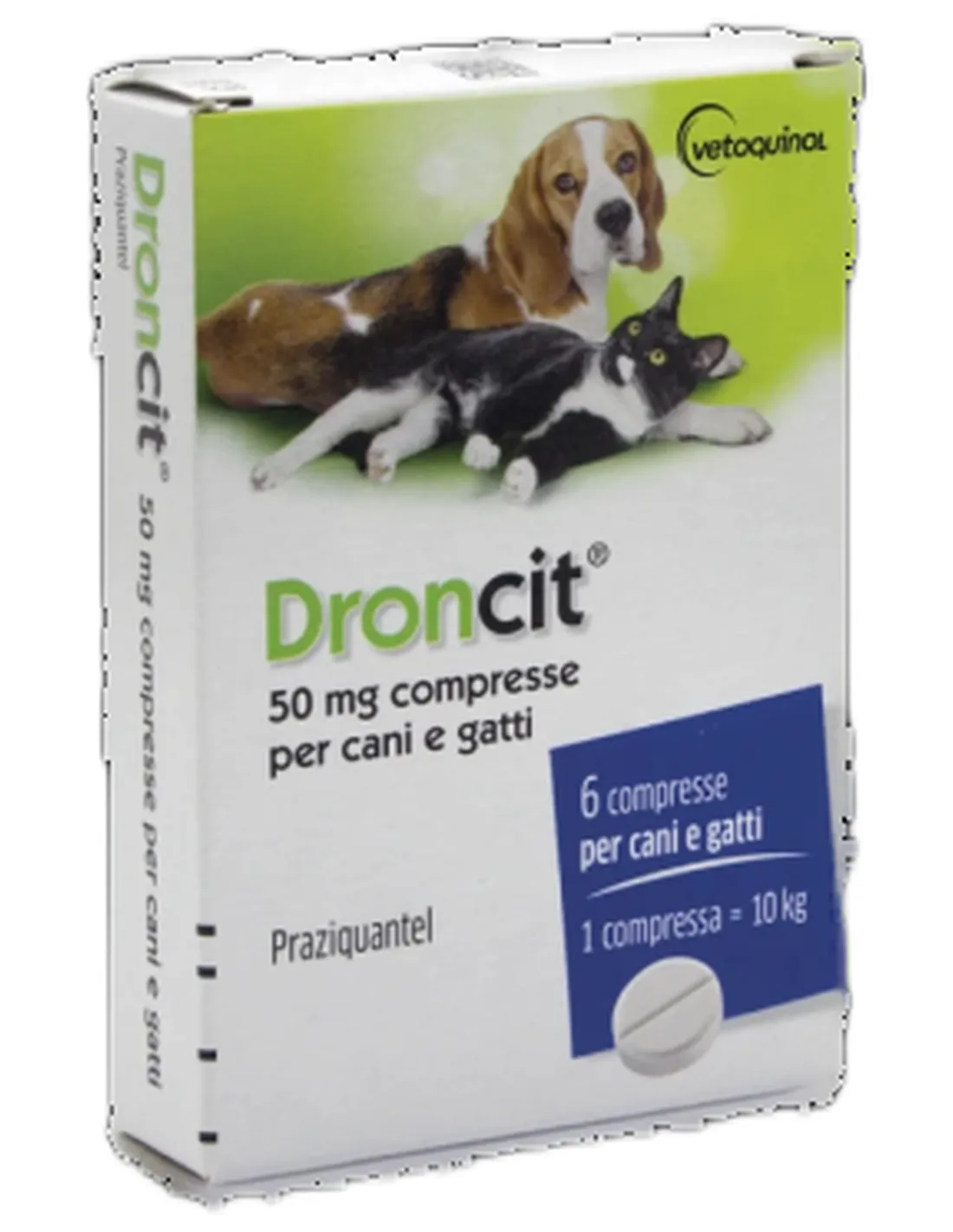 Droncit 6 compresse 50 mg Vétoquinol  