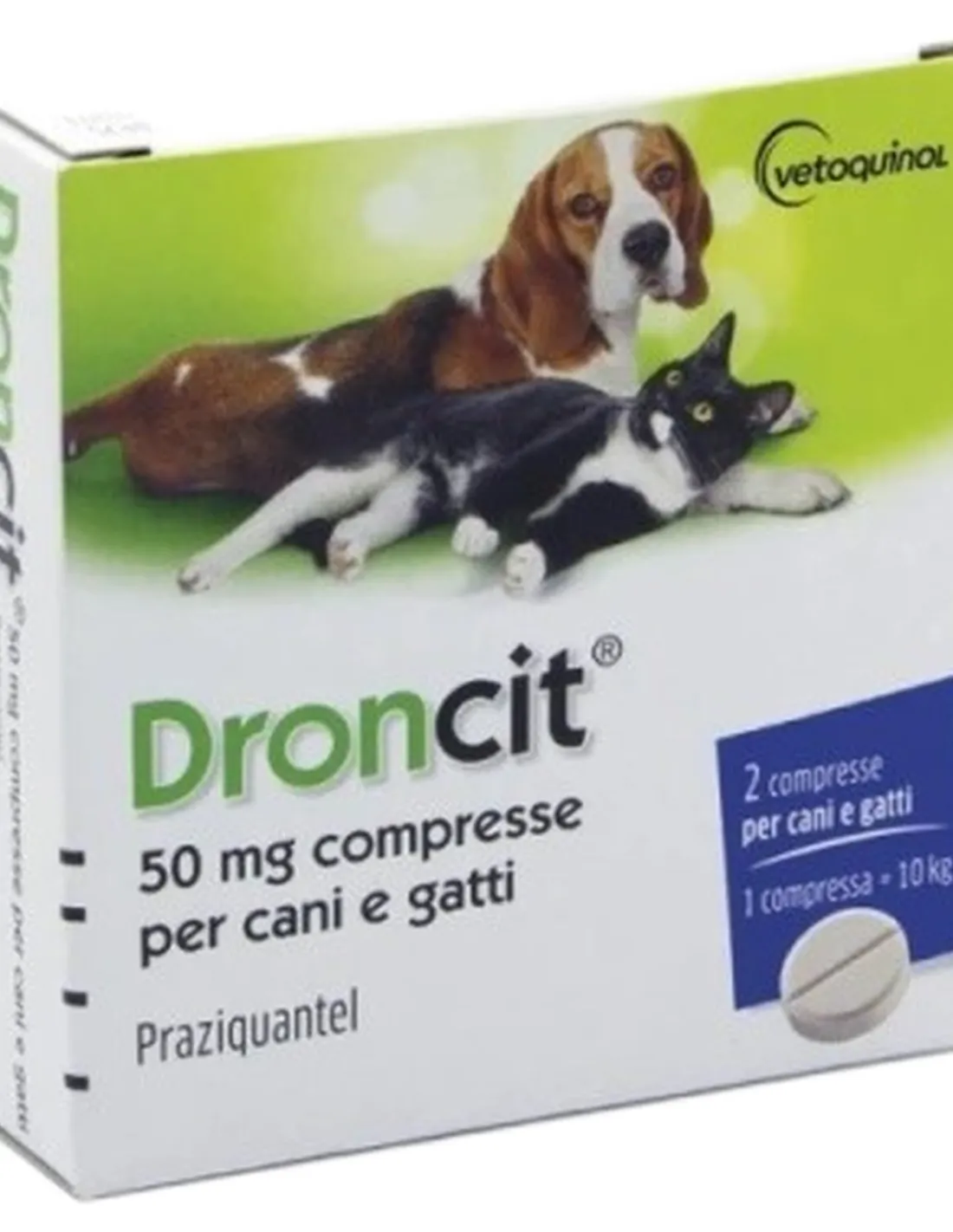 Droncit 2 compresse 50 mg  Vétoquinol  