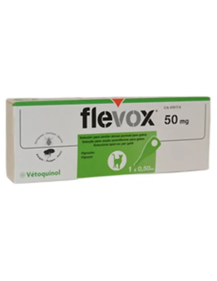 Flevox Spot-on gatti 50 mg Vetoquinol soluzione 1 pipetta 0,5 ml  