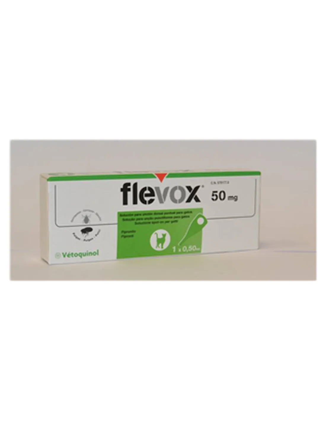 Flevox Spot-on gatti 50 mg Vetoquinol soluzione 1 pipetta 0,5 ml  