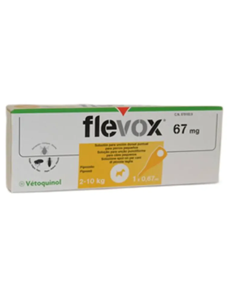 Flevox Spot-on cani 67 mg Vetoquinol 1 pipetta da 0,67 ml  
