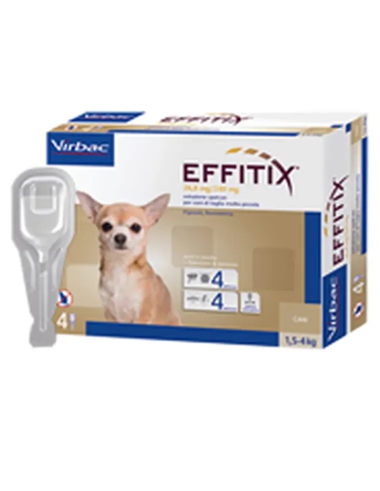 Effitix Toy Virbac 28,6 mg/24 mg soluzione spot-on 4 pipette 0,44 ml  
