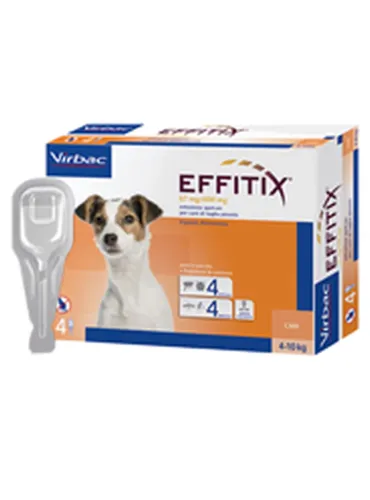 Effitix Small Virbac 67 mg/600 mg soluzione spot-on 4 pipette 10 ml  
