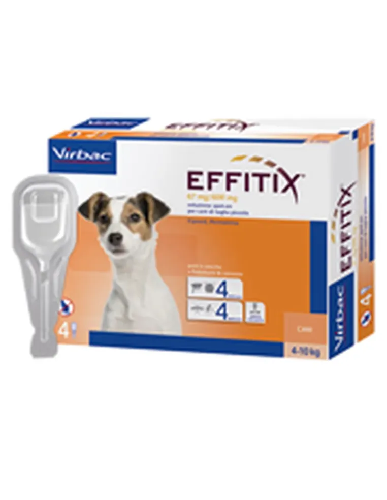 Effitix Small Virbac 67 mg/600 mg soluzione spot-on 4 pipette 10 ml  