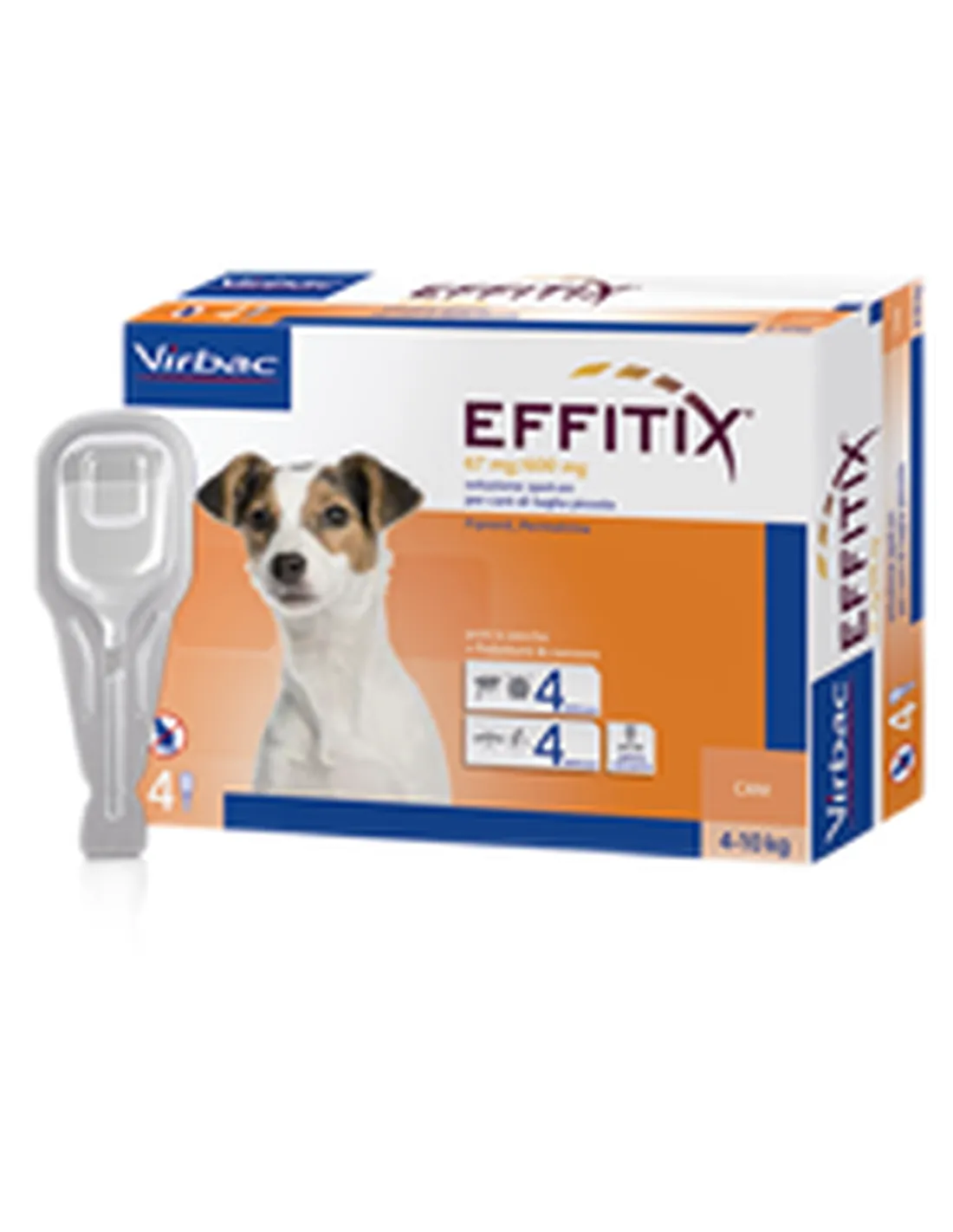 Effitix Small Virbac 67 mg/600 mg soluzione spot-on 4 pipette 10 ml  