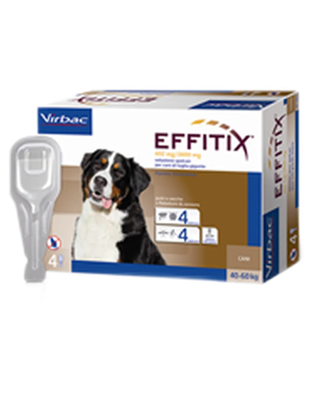 Effitix XLarge Virbac 502 mg/3600 mg spot-on 4 pipette 6,60 ml  