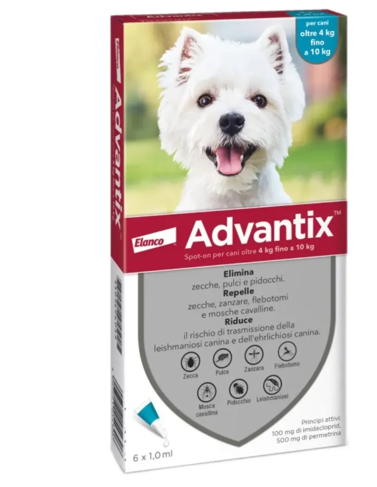 Advantix cani 4 - 10 kg 6 pipette  